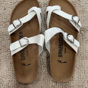 White and cork sandles size 39 US size 8-8.5